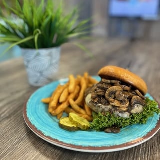 Mushroom Swiss Burger
