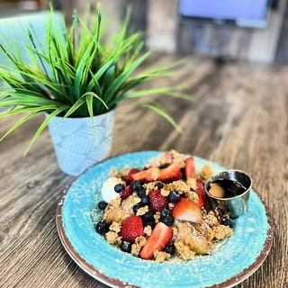 Banana Berry Crunch French Toast